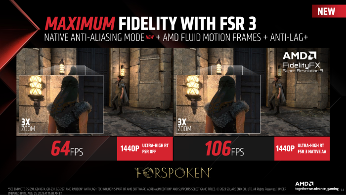 Nach langem Warten kommt FSR-3. Im September soll es voraussichtlich so weit sein. (Quelle: AMD)